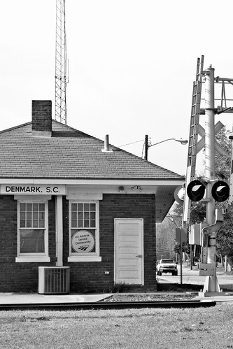 denmark southcarolina building sign trainstation depot