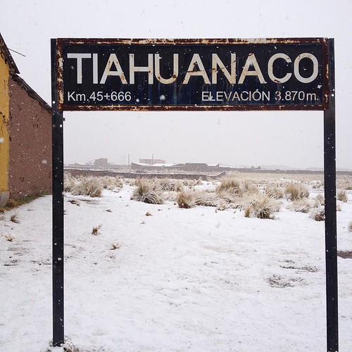 Tiwanaku in the snow.
