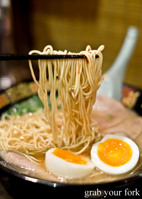 Tonkotsu ramen with extra firm noodles at Ichiran, Hakata, Fukuoka, Japan