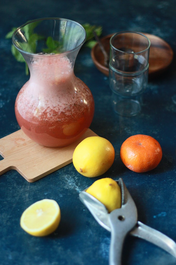 Spiced Watermelon-Orange Mint Drink