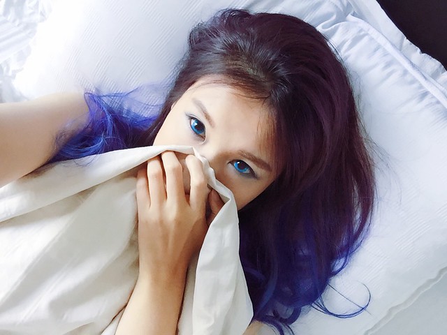 Violet blue hair