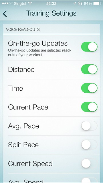 Jabra Sport iOS App - Training Settings