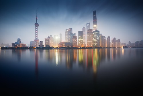 china longexposure reflection building sunrise river cityscape shanghai pride pudong dramaticsky finance insolence