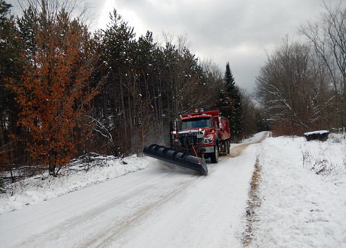 snowplow snowplough plow plough winter snow rural road lodoreroad lanarkcounty ontario canada nikon truck gravelroad