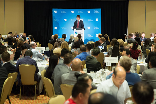 Justin Trudeau addresses the Richmond Chamber of Commerce. July 24, 2015.