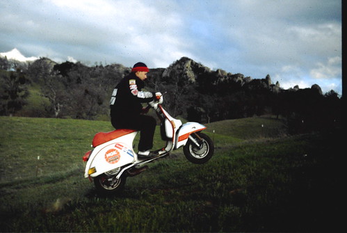 35mm california ektachrome film julius juliuspleshakov jump leica m2 mountains rolf rolfsoltau scooter scootering sky vclg vespa vespacluboflosgatos vespatevi view wheelie
