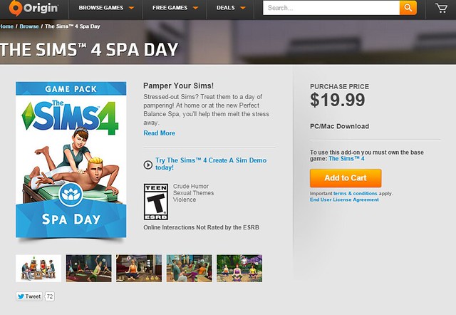 Origin: The Sims 4 Spa Day Now Available for Download!