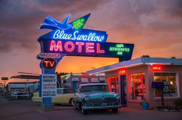 Blue Swallow Motel - 815 East Route 66, Tucumcari, New Mexico U.S.A. - June 7, 2015