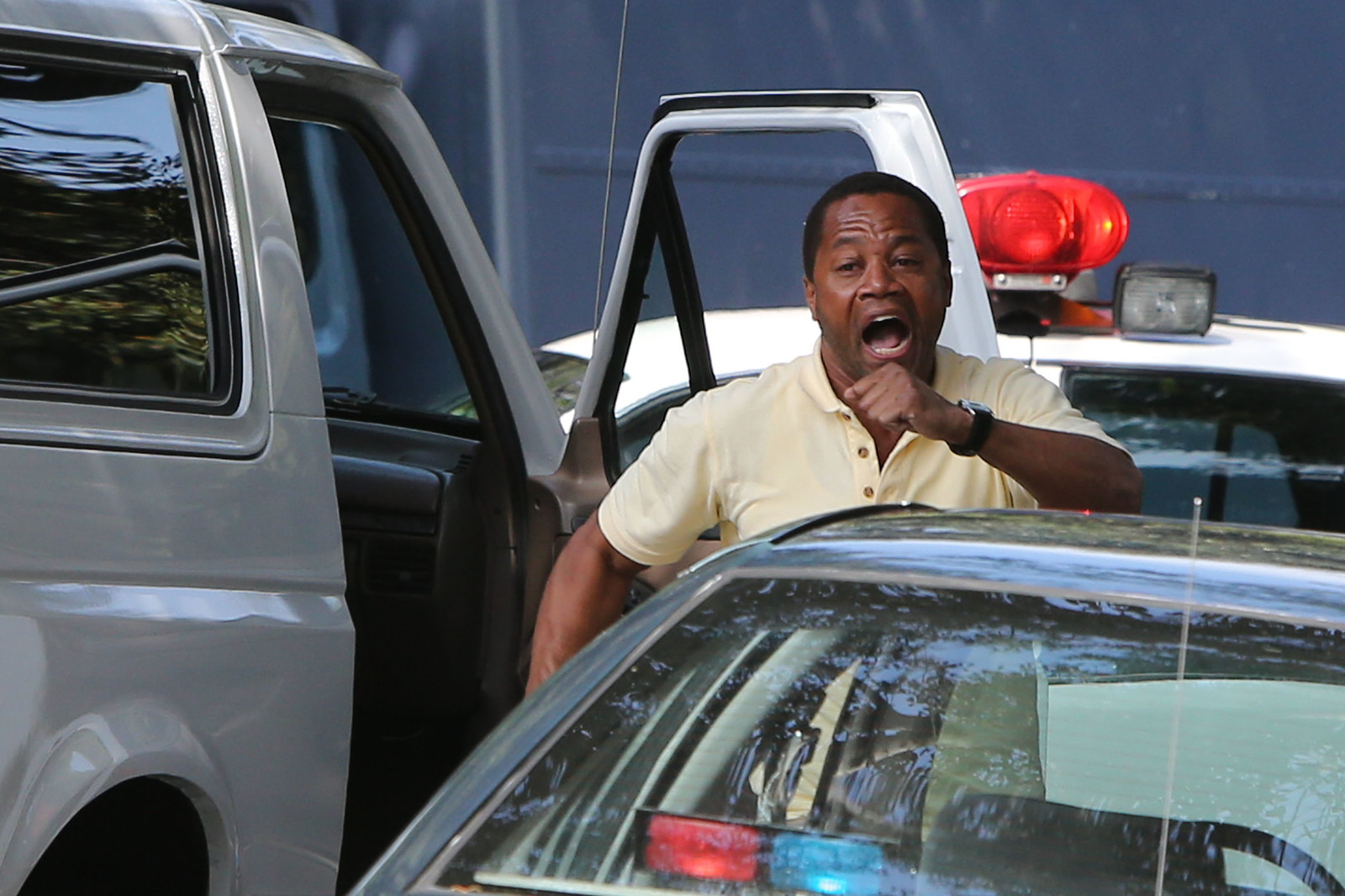 Cuba Gooding Jr films OJ Simpson's insane car chase in iconic white