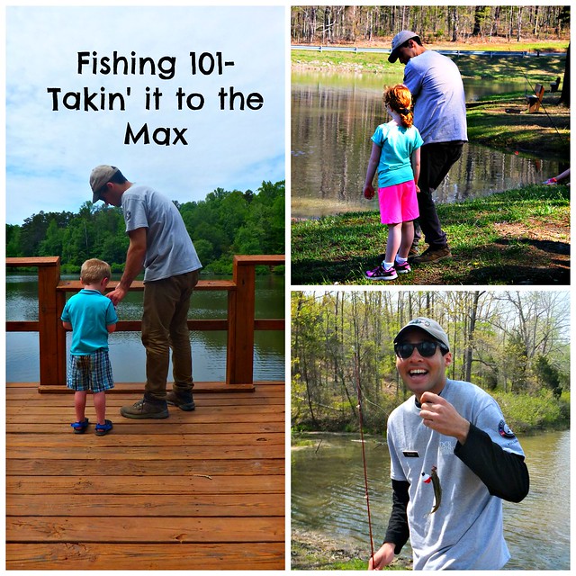 Fishing is always fun at Twin Lakes State Park, Virginia especially when Max gets involved