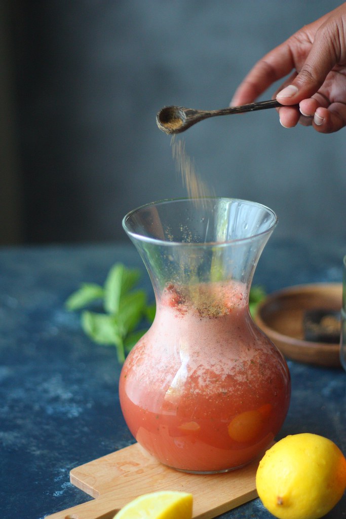 Spiced Watermelon-Orange Mint Drink