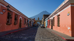 Arch connecting two parts of old Convent, Santa Catalina and Volcan de Agua, Antigua Guatemala