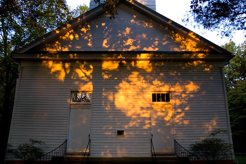 trees church sunrise shadows tennessee dancyville