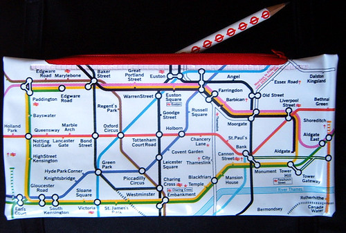 London Underground Map Pencil Case and Pencil