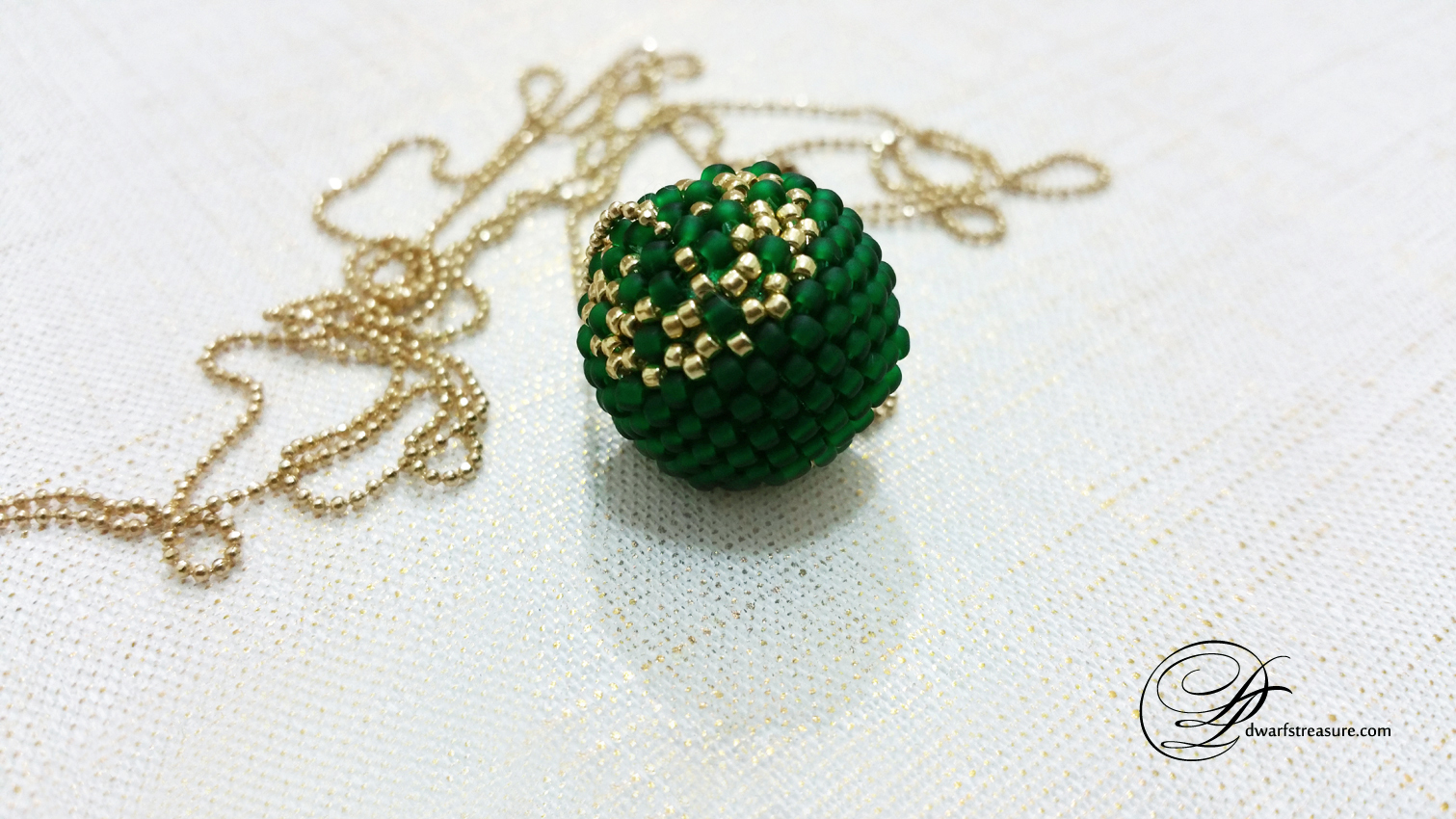 ball chain necklace with luxurious emerald may birthday beaded ball pendant