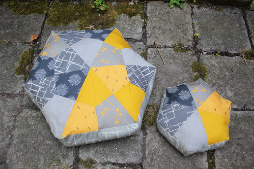 Imprint hexi kite pillows
