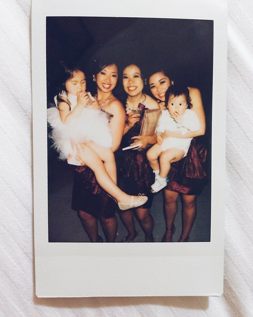 Polaroid with fellow bridesmaids Ali and Sam