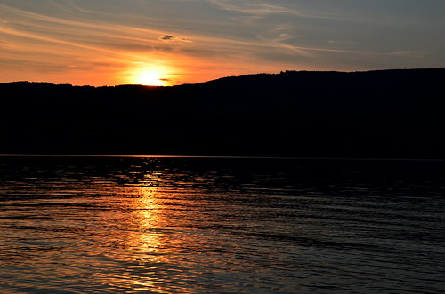 sunset over attersee