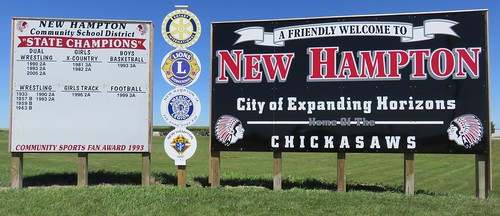 iowa ia newhampton chickasawcounty citywelcomesigns
