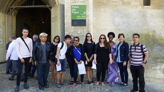 In front of pope palace avignon