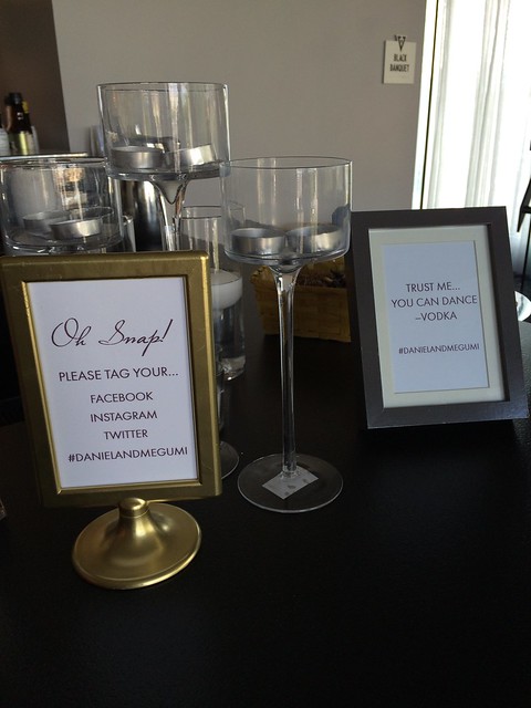Signs at the wedding