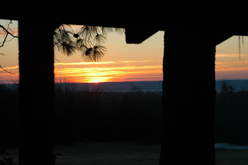 arkansas dyer family home sunrise silhouette