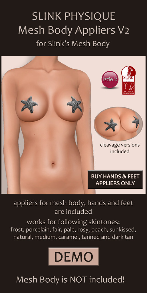 Slink Physique Mesh Body Appliers V2