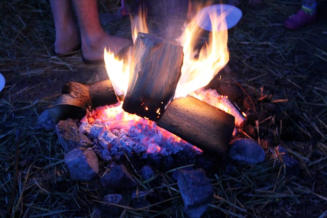sixth birthday camping party campfire