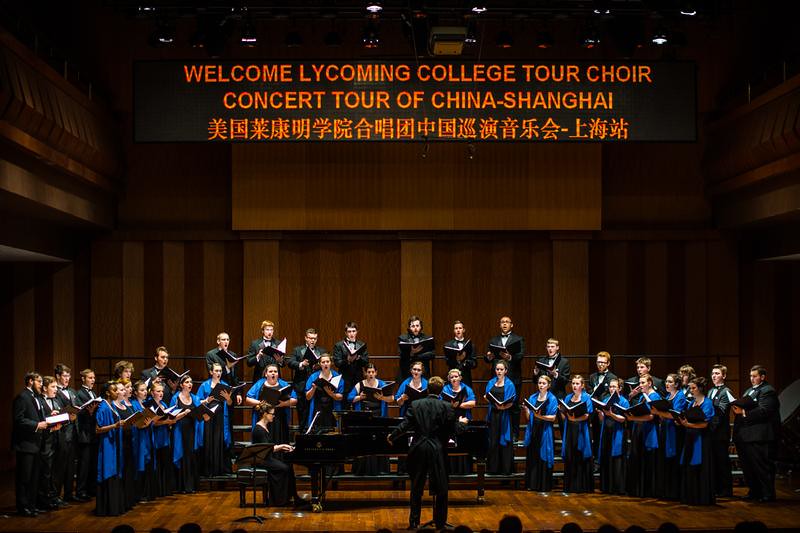 Lycoming College Choir performs in He Luting Concert Hall in Shanghai