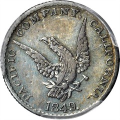 1849 Pacific Company $2.50 Silver Pattern reverse
