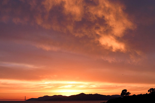 bridge sunset reed silhouette clouds paul 300d marin goldengate sanfranciscobay albanybulb dillingham