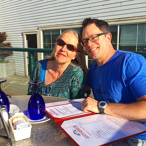Mom and Josh at Anthony's in Everett. YUM. 🐠