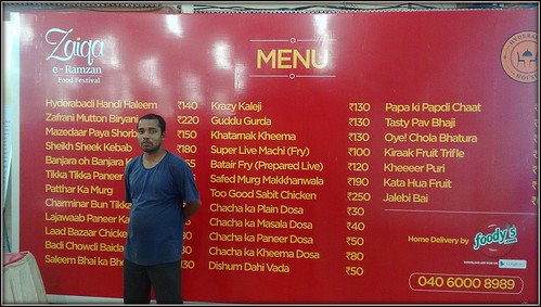 Zaiqa Hyderabad menu