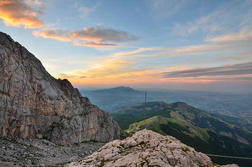 sunset italy panorama mountains trekking landscape italia tramonto montagna abruzzo gransasso rifugiofranchetti
