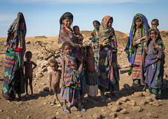 Portrait of an Issa tribe family, Afar region, Yangudi Rassa National Park, Ethiopia