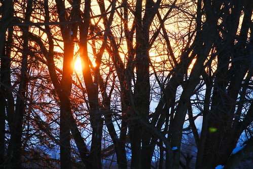 winter solstice sunset lake meyer park winneshiek county iowa larry reis