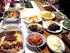 thanksgiving dinner, korean style