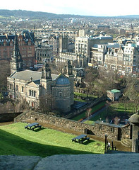Edinburgh St Cuthberts from the Castle