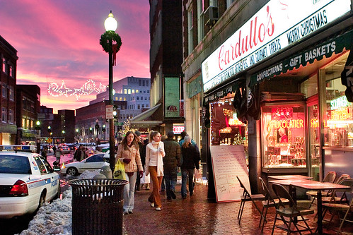 christmas travel winter cambridge sunset boston shopping landscape adventure sidewalk harvardsquare cardullos smallsize