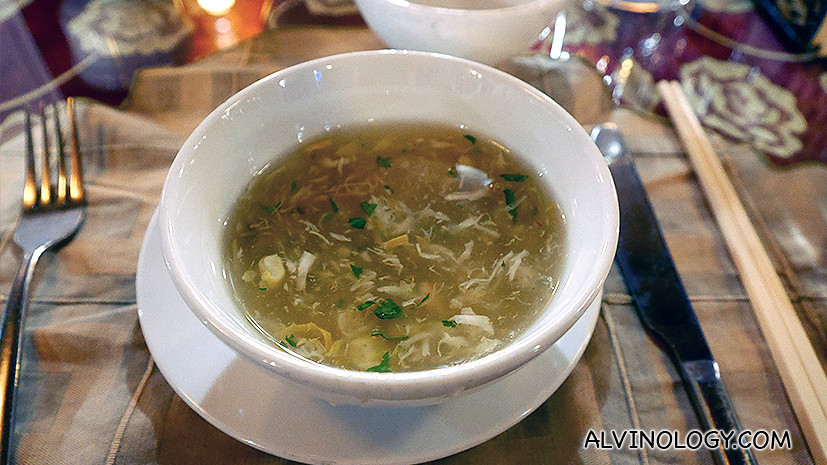 Watery crab soup 