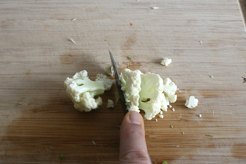 17 - Blumenkohl zerteilen / Cut cauliflower