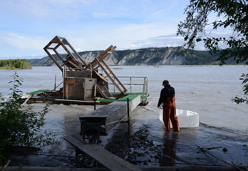 Fish wheel on the Copper River in Alaska