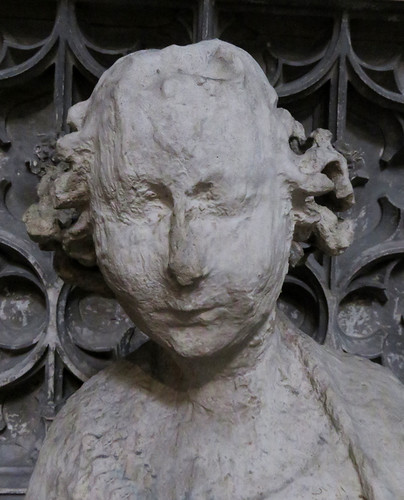An Acid-Eaten Statue in Rouen Cathedral, France