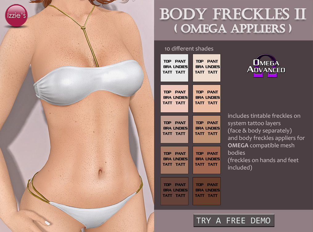 Body Freckles II (Omega Appliers) - SecondLifeHub.com