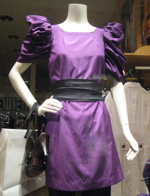 a purple dress