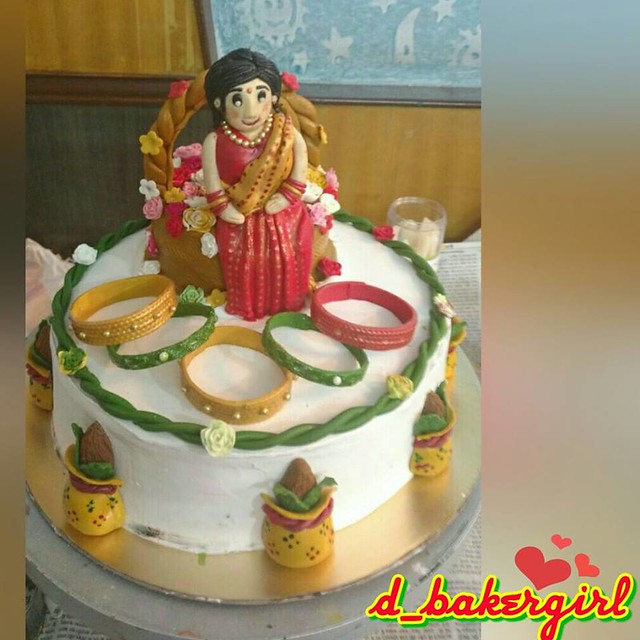 Bangle Ceremony Themed Cake by Deepali Arora of D_bakergirl