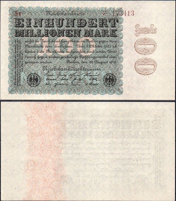 100 Miliónov Mariek Nemecko 1923, Pick 107