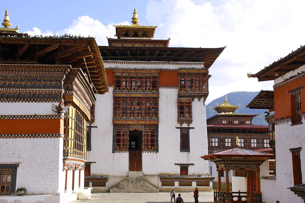 Intérieur du Tashicho Dzong à Thimphu