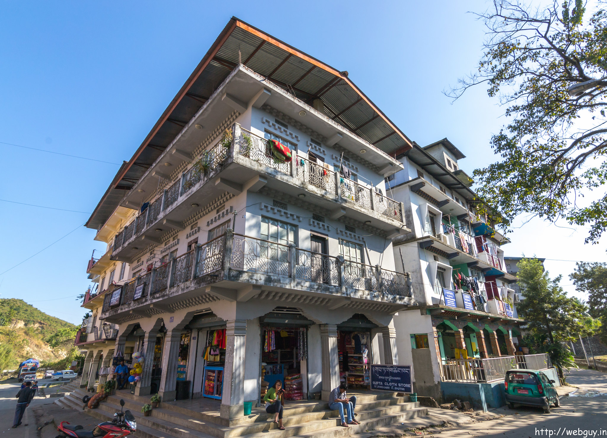 A beautiful building housing shops and apartments - Samdrup Jonkhar