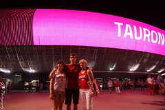 D., J. & F. in front of Tauron Arena Kraków
